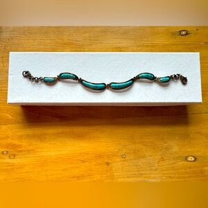 Sterling silver and turquoise bracelet